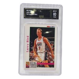 1992 NBA Hoops Larry Bird USA Basketball #337 GMA 10 GEM MT Dream Team Card
